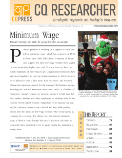 CQR Minimum Wage - Goucher College Blogs