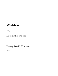 Thoreau - Where I Lived