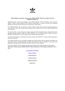 KANYE WEST and adidas announce the YEEZY BOOST