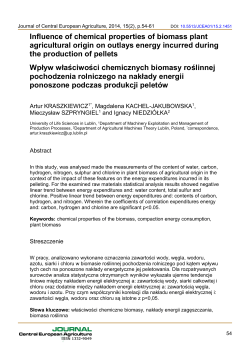 Influence of chemical properties of biomass plant agricultural origin