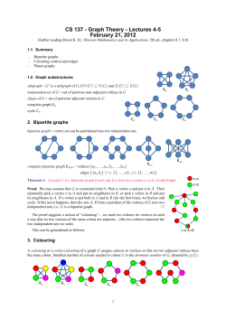 Bipartite graphs, Colouring, Planarity