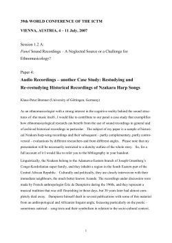 Audio Recordings &ndash; another Case Study: Restudying and Re