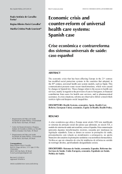 Economic crisis and counter-reform of universal health care systems