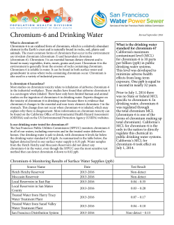 Chromium-6 and Drinking Water - San Francisco Public Utilities