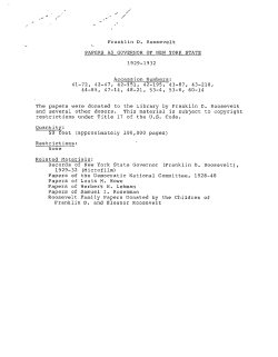 Papers as Governor of New York