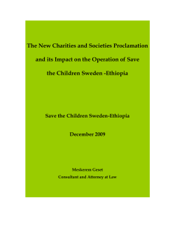 The New Charities and Societies Proclamation