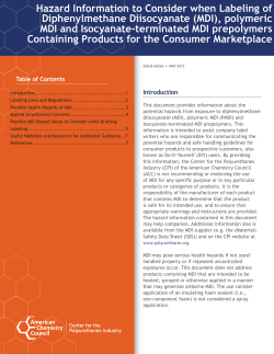 Hazard Information to Consider when Labeling of Diphenylmethane