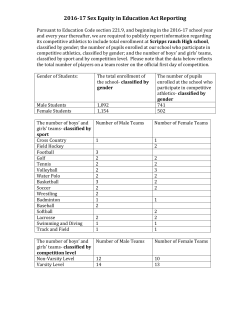 2016-17 Sex Equity in Education Act Reporting
