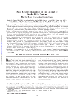 Race-Ethnic Disparities in the Impact of Stroke Risk Factors
