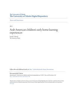 Arab American children`s early home learning experiences
