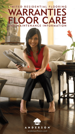 Anderson Hardwoods Floor Care and