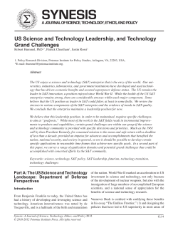 US Science and Technology Leadership, and Technology Grand