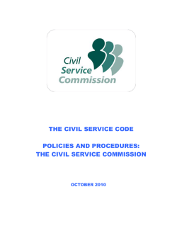 Policy and Procedures to the Civil Service Code