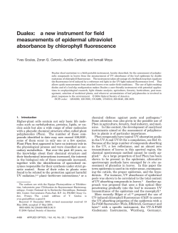 Dualex: a new instrument for field measurements of epidermal