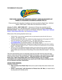 adventure rewards contest