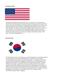 The American Flag The Korean Flag
