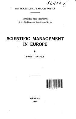 scientific management in europe