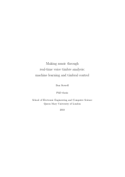 Making music through real-time voice timbre analysis