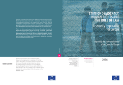 State of Democracy, Human Rights and the Rule of - Coe