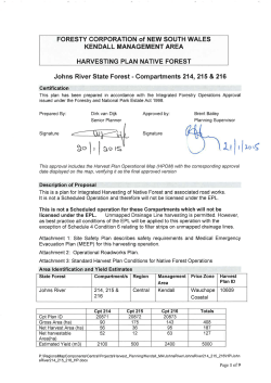 Johns River State Forest compartments 214, 215 and 216 harvest plan