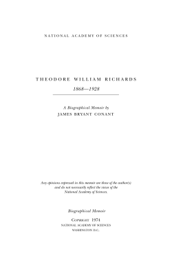 theodore william richards - National Academy of Sciences