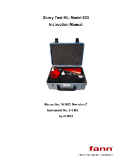 Slurry Test Kit, Model 833