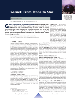 Garnet: From Stone to Star