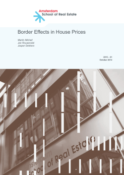 Border Effects in House Prices - Amsterdam School of Real Estate