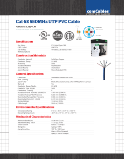 Cat 6E 550MHz UTP PVC Cable