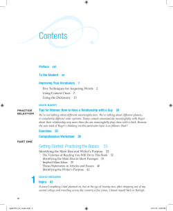 Table of Contents