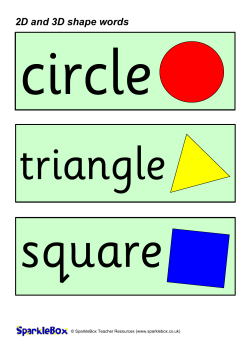 2D and 3D shape words