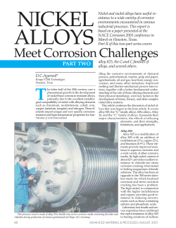NICKEL ALLOYS - ASM International
