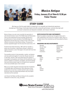 Musica Antiqua - Iowa State University MUSIC