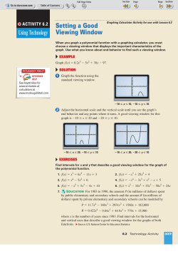 Setting a Good Viewing Window