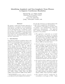 Identifying Anaphoric and Non-Anaphoric Noun Phrases to Improve