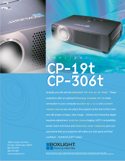Simplify your life with the BOXLIGHT CP-19t or CP-306t