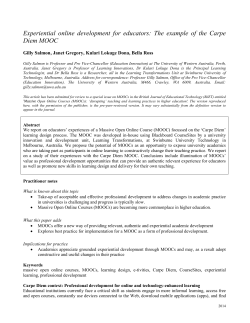 Experiential online development for educators