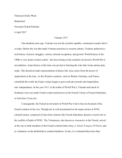 Thaouyen Emily Pham Rutherford Newman Oxford Scholars 6 April