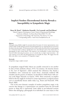 Implicit Voodoo: Electrodermal Activity Reveals a Susceptibility to