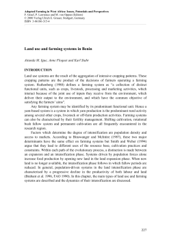 Land use and farming systems in Benin