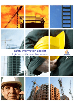 Safety Information Booklet Safe Work Method Statements