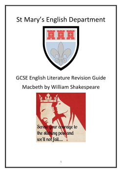 English Macbeth Revision Guide