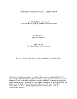 Gender, Work-Family Ideals, and Institutional Constra