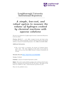 A simple, low-cost, and robust system to measure the volume of