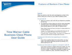 Time Warner Cable Business Class Phone User Guide