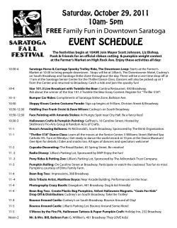 event schedule
