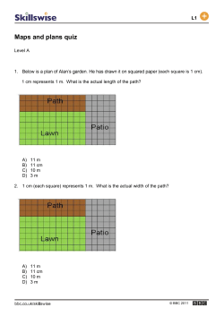 Maps and plans quiz