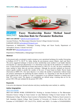Fuzzy Membership Roster Method based Selection Rule for Parameter