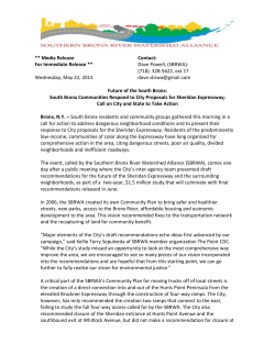 Press Statement - Southern Bronx River Watershed Alliance