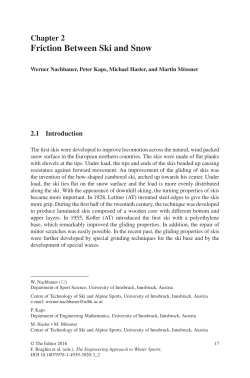 Friction Between Ski and Snow